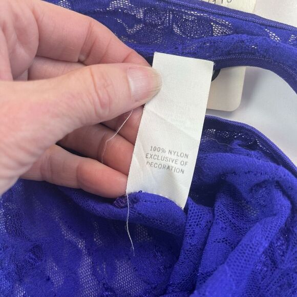 Vintage Y2K Lace Tank Top M Purple Fairy Grunge Whimsigoth Coquette - Picture 9 of 10